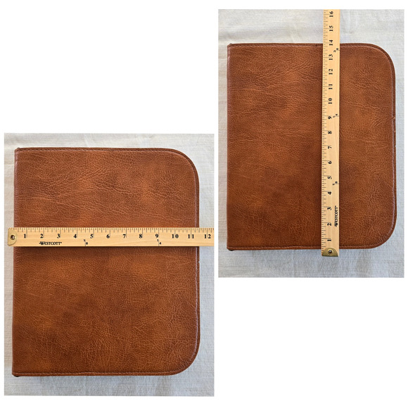 Vintage Portfolio Organizer Brown Leatherette Executive Brief Program AT&T 1983 - Picture 11 of 14